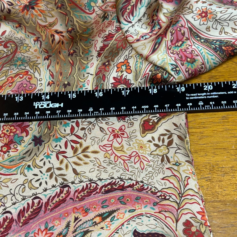 Lauren Ralph Lauren Paisley Split Neck Blouse Multicolor Long Sleeve Small 0681 - Picture 4 of 9